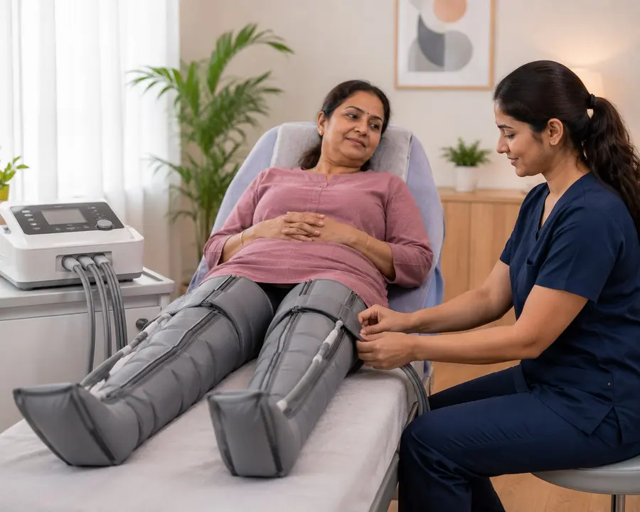 Leg massage and physiotherapy for varicose veins management