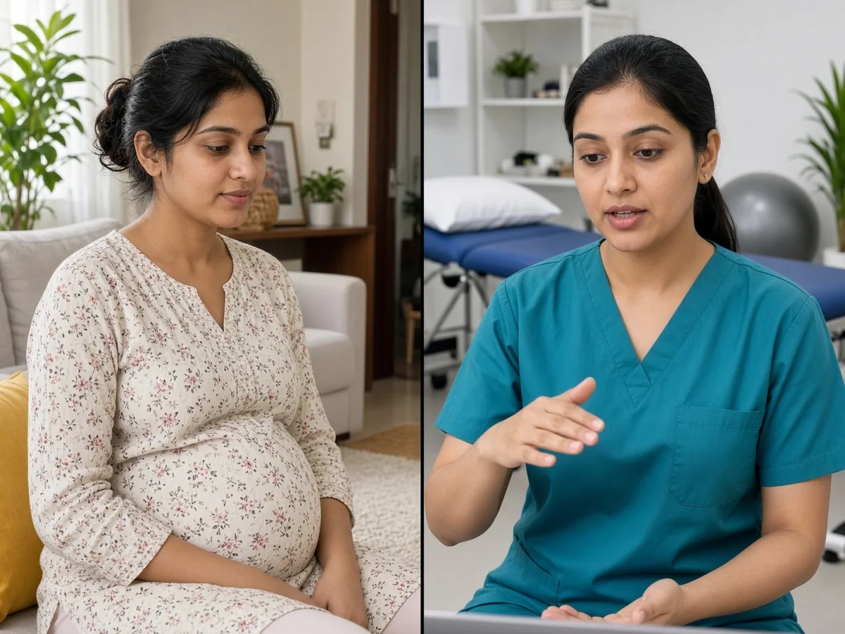 Woman attending online wellness video consultation on laptop