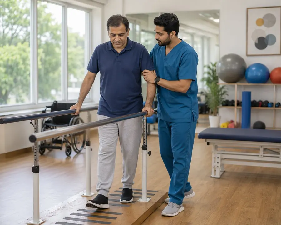 Physiotherapy and nerve rehabilitation session