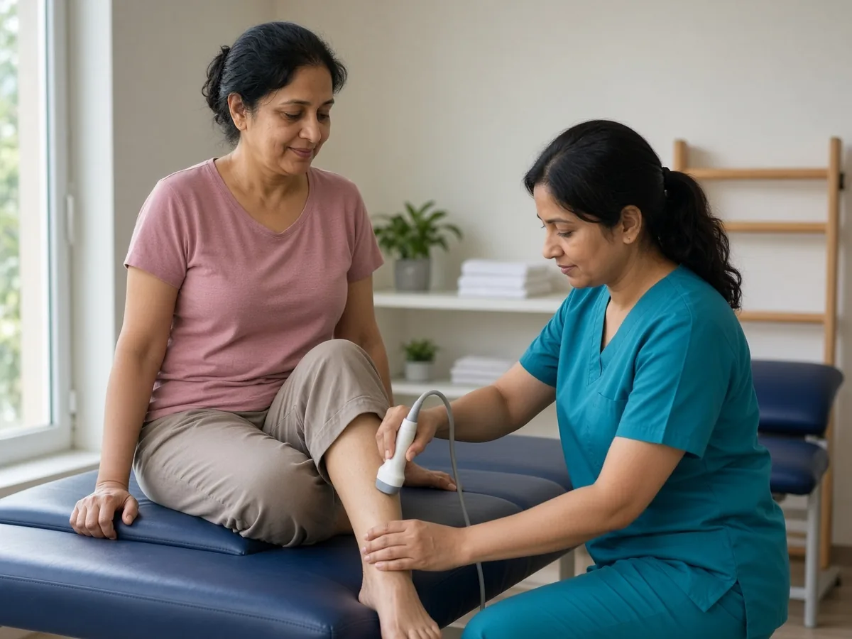 Therapeutic ultrasound treatment for sports injury physiotherapy at Ataha Wellness Hyderabad
